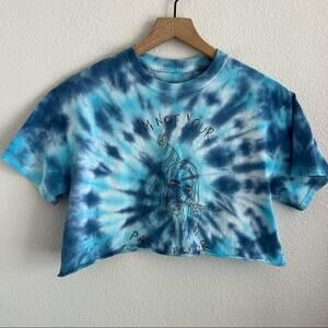 Billie Eilish Blue Tie Dye Crop I’m Not Your Party Favor Small